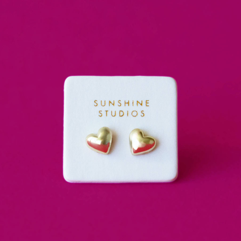 Bubble Heart Studs
