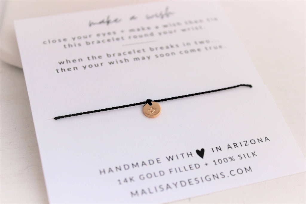 Wish bracelet: Paw print / Cream white / 14k gold filled