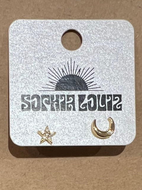 L+B Exclusive Sun + Moon Post Earrings