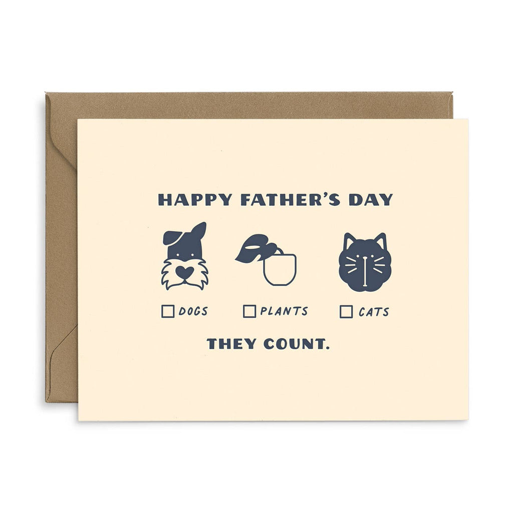 They Count Father's Day Greeting Card