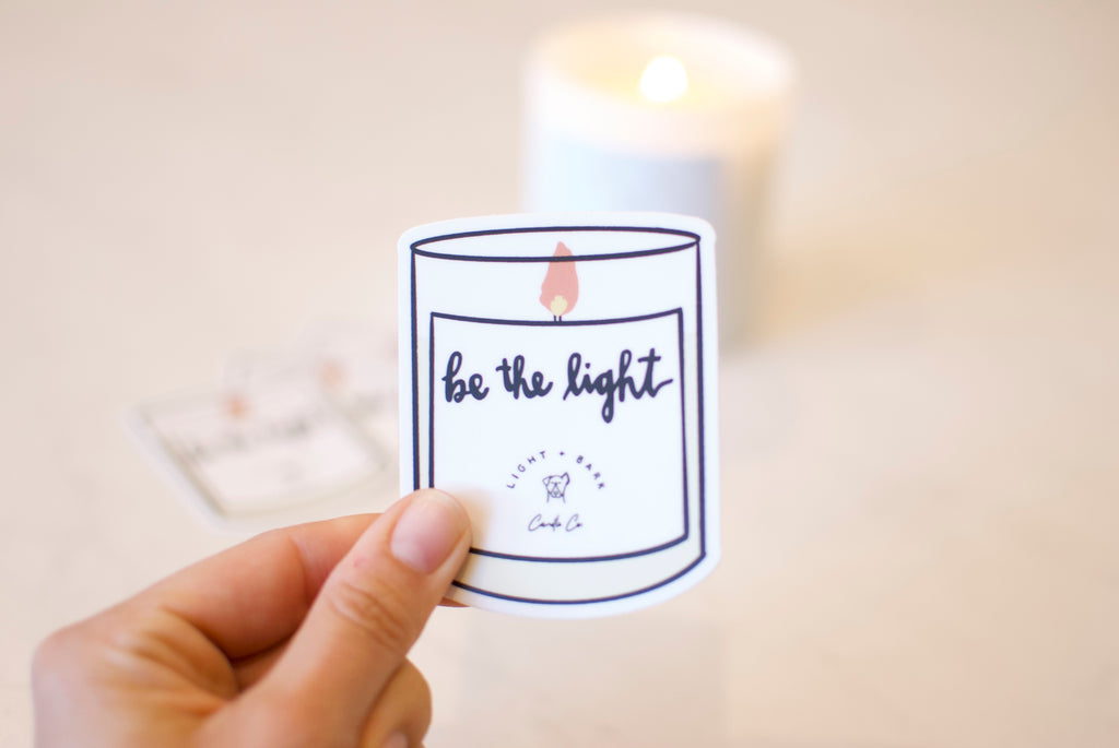 Be the Light Candle Sticker