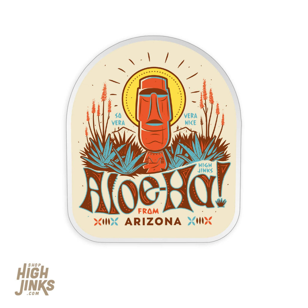 Aloe-ha Tiki Vinyl Sticker